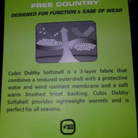 Free Country Coat Black Size S Men's Cubic Dobby Softshell New with Tags - Picture 9 of 16